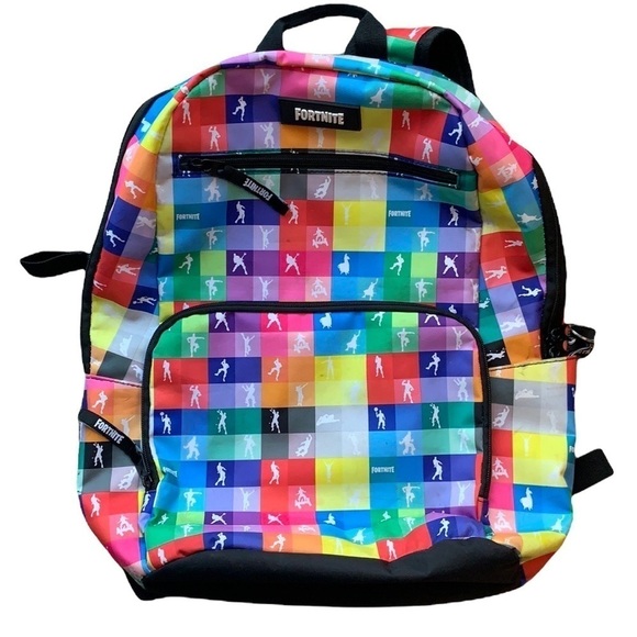 Fortnite dancing colorful backpack book bag - Picture 1 of 8